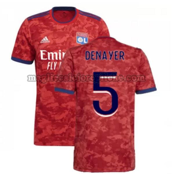 seconda maglie calcio olympique lyon 2021 2022 denayer 5 rosso