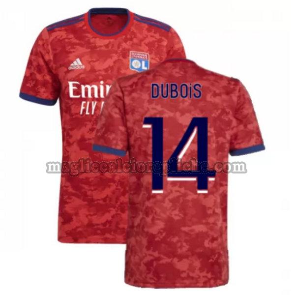 seconda maglie calcio olympique lyon 2021 2022 dubois 14 rosso