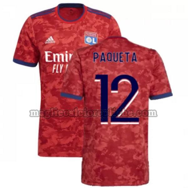 seconda maglie calcio olympique lyon 2021 2022 paqueta 12 rosso