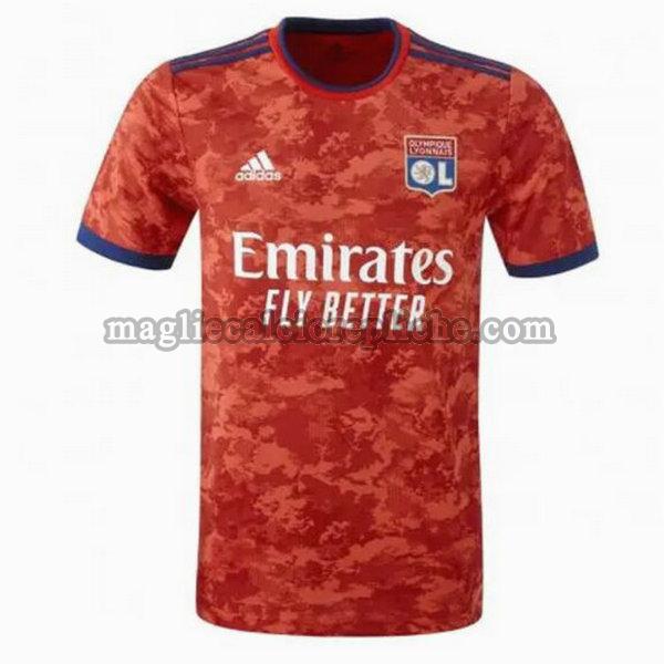 seconda maglie calcio olympique lyon 2021 2022 thailandia rosso