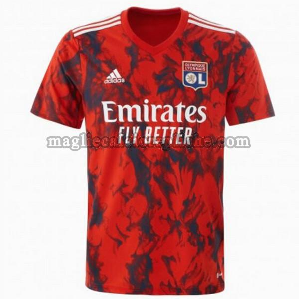 seconda maglie calcio olympique lyon 2022 2023 rosso