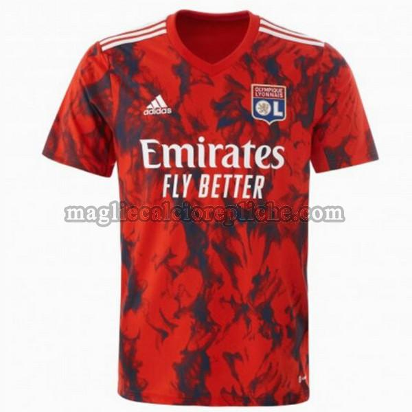 seconda maglie calcio olympique lyon 2022 2023 thailandia rosso