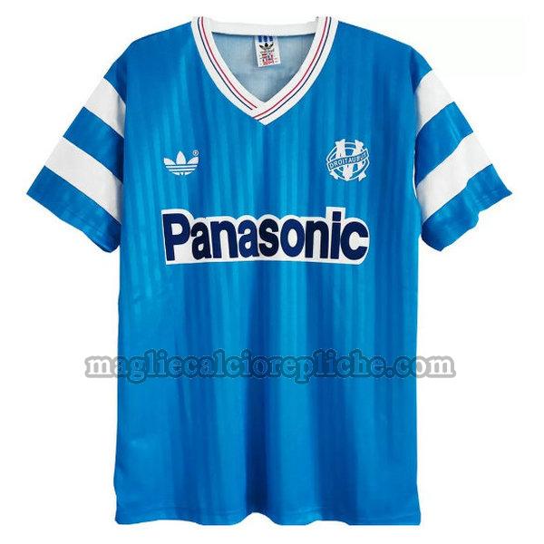 seconda maglie calcio olympique marsiglia 1990-1991 blu