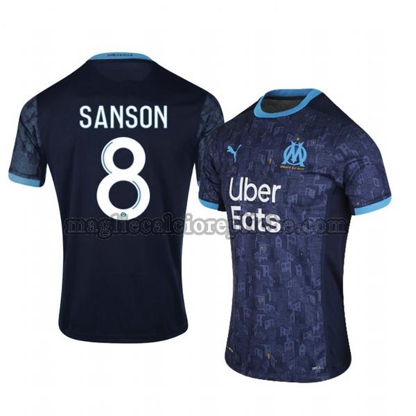 seconda maglie calcio olympique marsiglia 2020-2021 morgan sanson 8