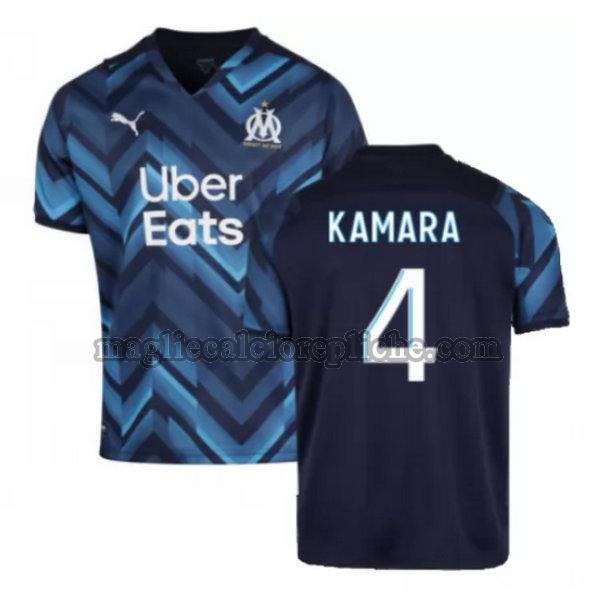 seconda maglie calcio olympique marsiglia 2021 2022 kamara 4 blu