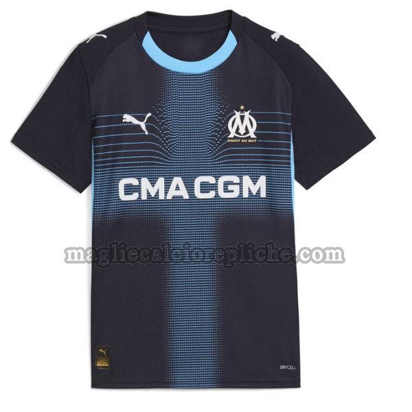 seconda maglie calcio olympique marsiglia 2025 2026 nero