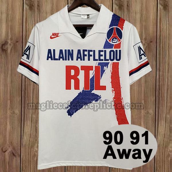 seconda maglie calcio psg 1990-1991 bianco