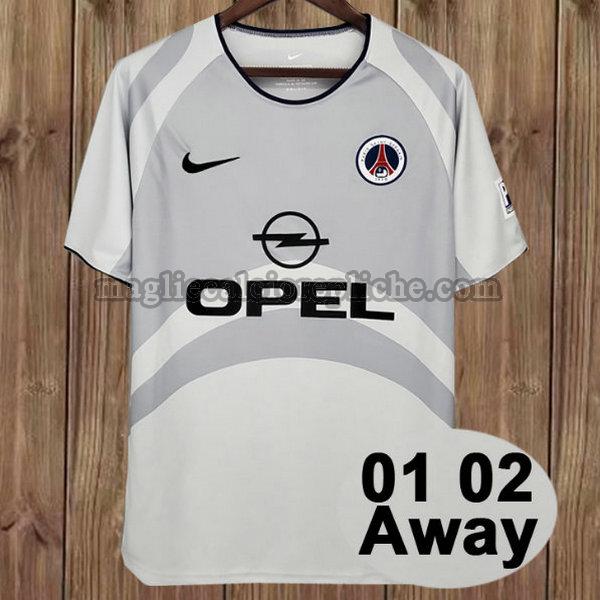 seconda maglie calcio psg 2001-2002 grigio