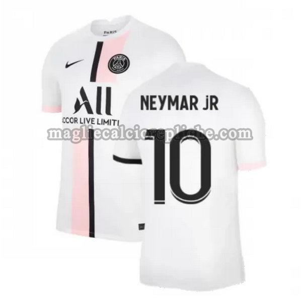 seconda maglie calcio psg 2021 2022 neymar jr 10 bianco