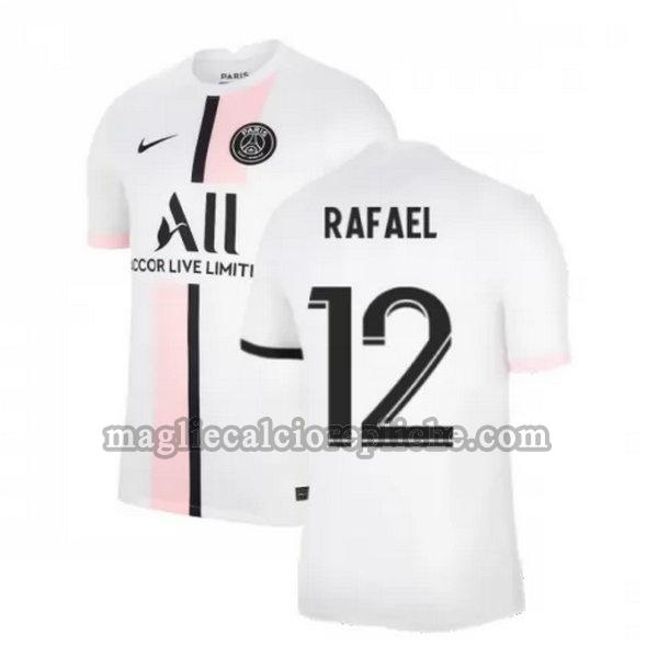 seconda maglie calcio psg 2021 2022 rafael 12 bianco