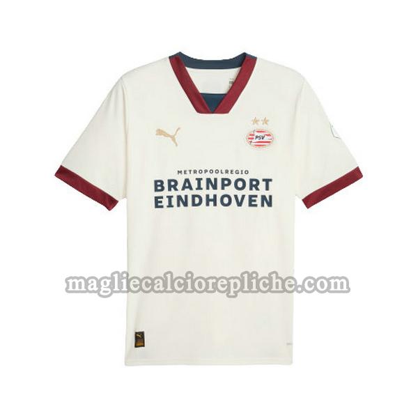 seconda maglie calcio psv eindhoven 2023 2024 bianco