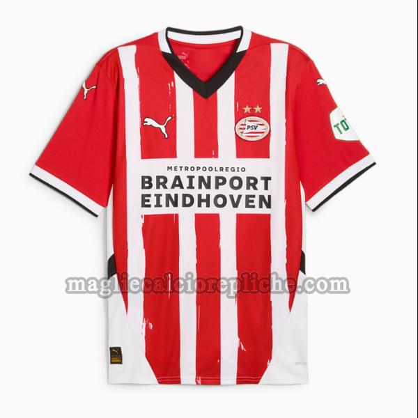 seconda maglie calcio psv eindhoven 2024 2025 thailandia rosso nero
