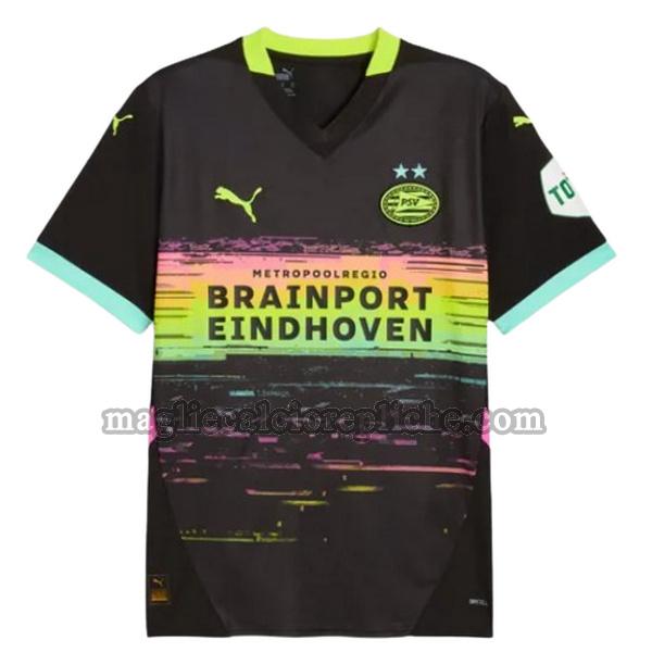 seconda maglie calcio psv eindhoven 2024 2025 thailandia nero