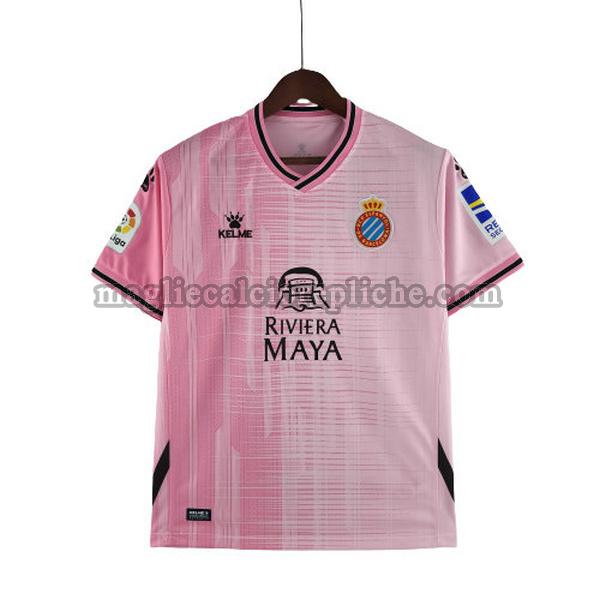 seconda maglie calcio rcd espanyol 2022 2023 thailandia rosa