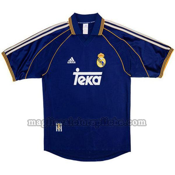 seconda maglie calcio real madrid 1998-1999 blu