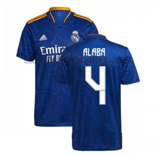 seconda maglie calcio real madrid 2021 2022 alaba 4 blu