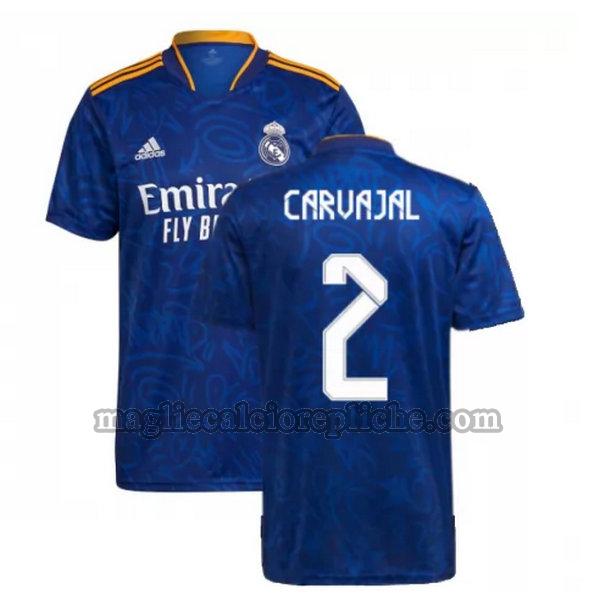 seconda maglie calcio real madrid 2021 2022 carvajal 2 blu