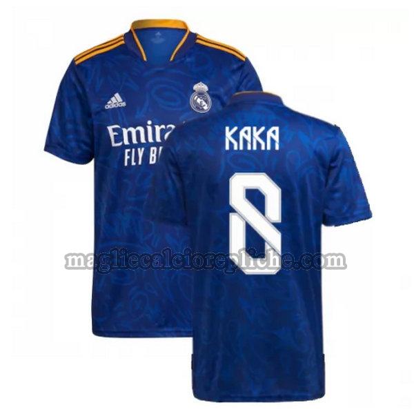 seconda maglie calcio real madrid 2021 2022 kaka 8 blu