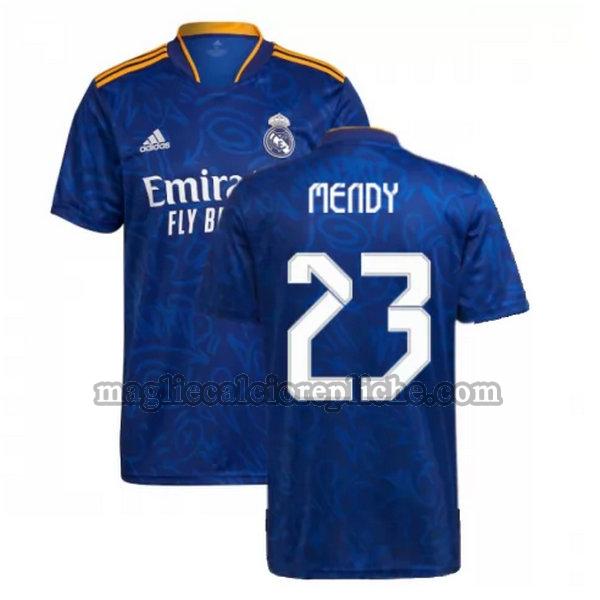 seconda maglie calcio real madrid 2021 2022 mendy 23 blu