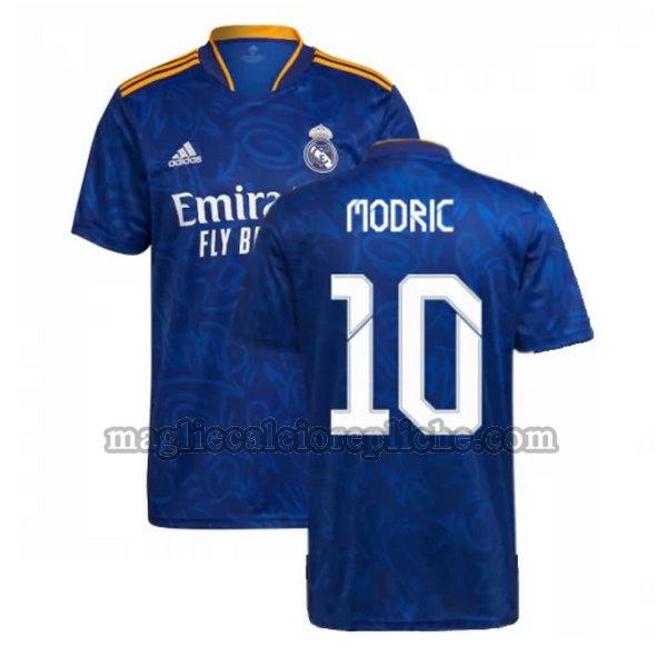 seconda maglie calcio real madrid 2021 2022 modric 10 blu