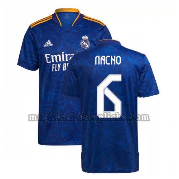 seconda maglie calcio real madrid 2021 2022 nacho 6 blu