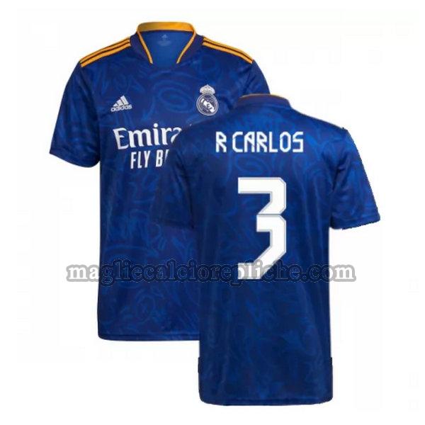 seconda maglie calcio real madrid 2021 2022 r carlos 3 blu