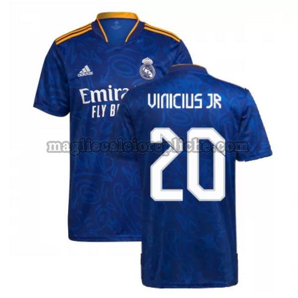 seconda maglie calcio real madrid 2021 2022 vinicius jr 20 blu