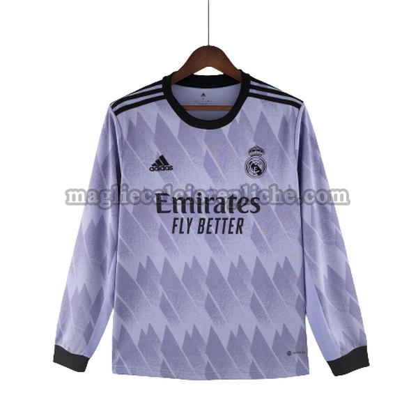 seconda maglie calcio real madrid 2022 2023 manica lunga blu