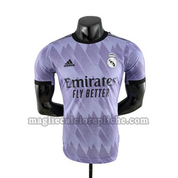 seconda maglie calcio real madrid 2022 2023 player purple