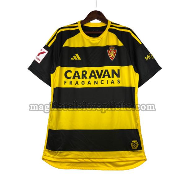 seconda maglie calcio real zaragoza 2023 2024 thailandia giallo nero