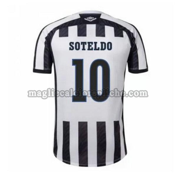 seconda maglie calcio santos fc 2020-2021 soteldo 10 nero bianco