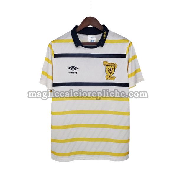 seconda maglie calcio scozia 1988 1991 bianco giallo