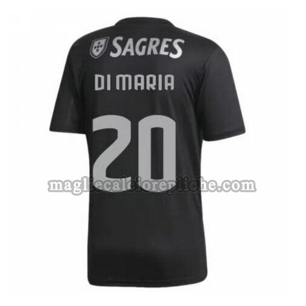 seconda maglie calcio sl benfica 2020-2021 di maria 20 nero