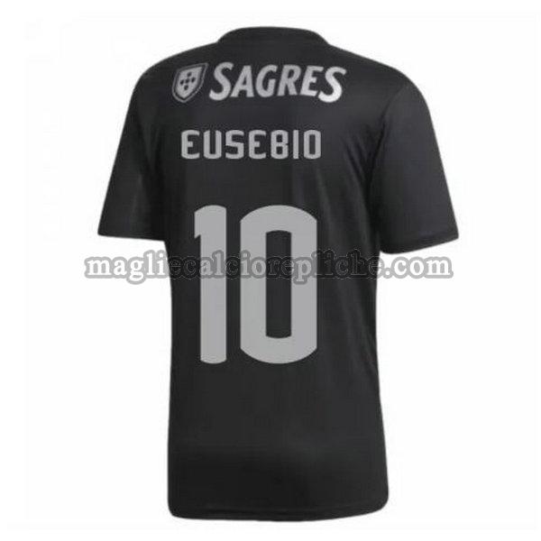 seconda maglie calcio sl benfica 2020-2021 eusebio 10 nero