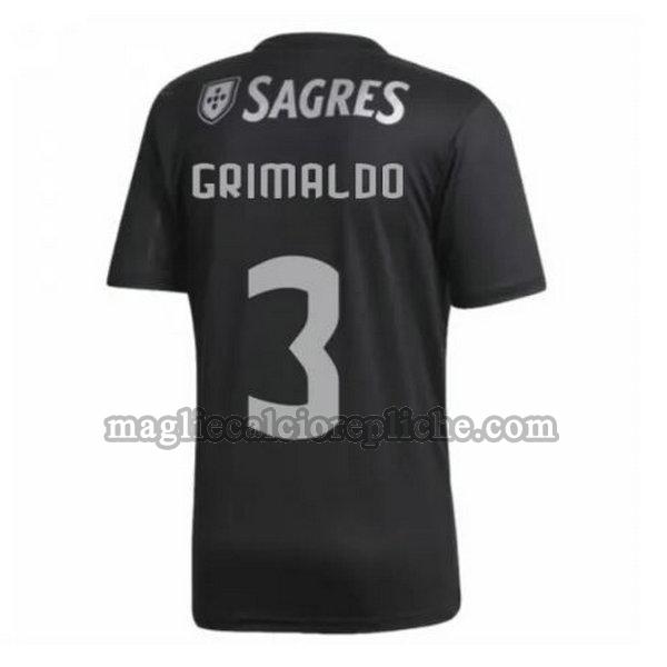 seconda maglie calcio sl benfica 2020-2021 grimaldo 3 nero