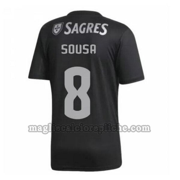 seconda maglie calcio sl benfica 2020-2021 sousa 8 nero