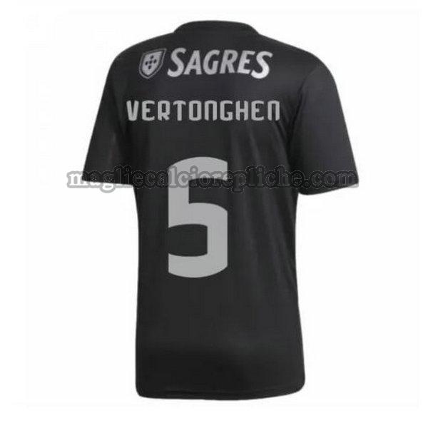 seconda maglie calcio sl benfica 2020-2021 vertonghen 5 nero