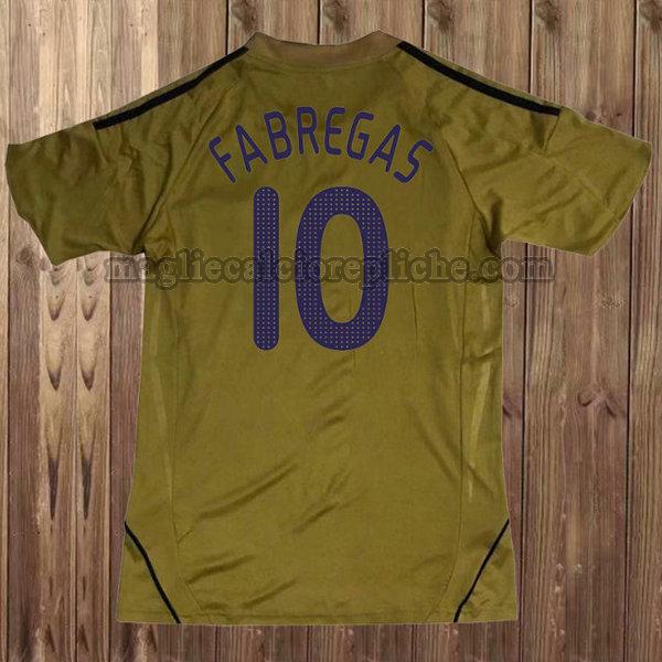 seconda maglie calcio spagna 2008 fabregas 10 giallo