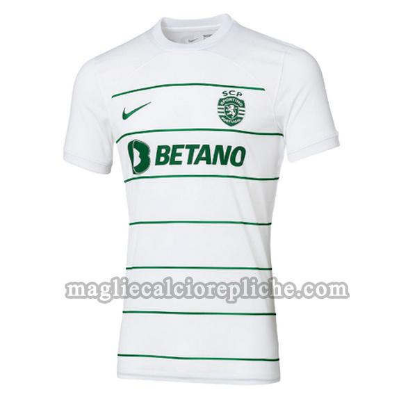 seconda maglie calcio sporting lisbona 2023 2024 thailandia bianco