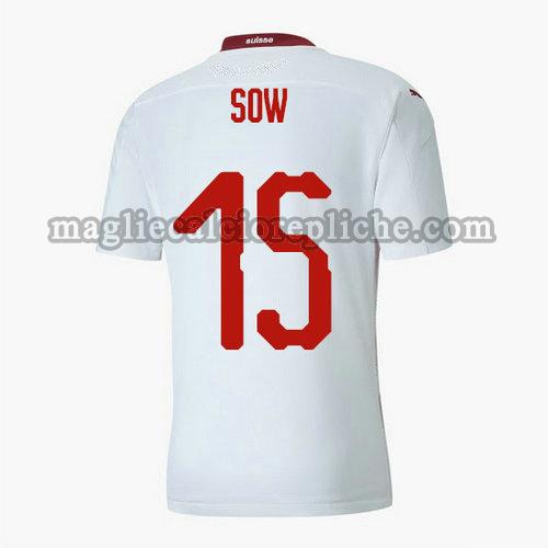 seconda maglie calcio svizzera 2020 djibril sow 15