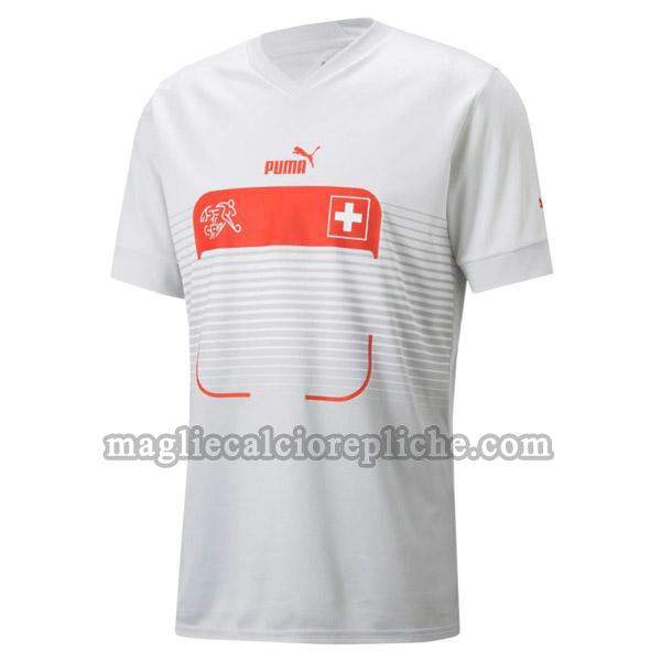 seconda maglie calcio svizzera 2022 thailandia bianco