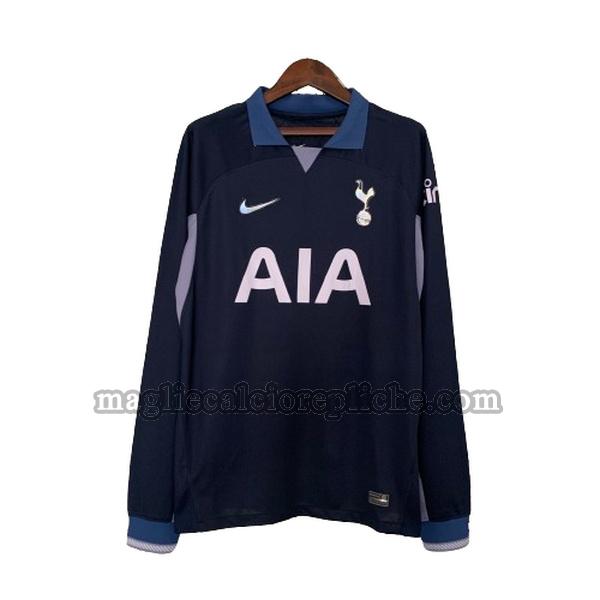 seconda maglie calcio tottenham hotspur 2023 2024 manica lunga blu