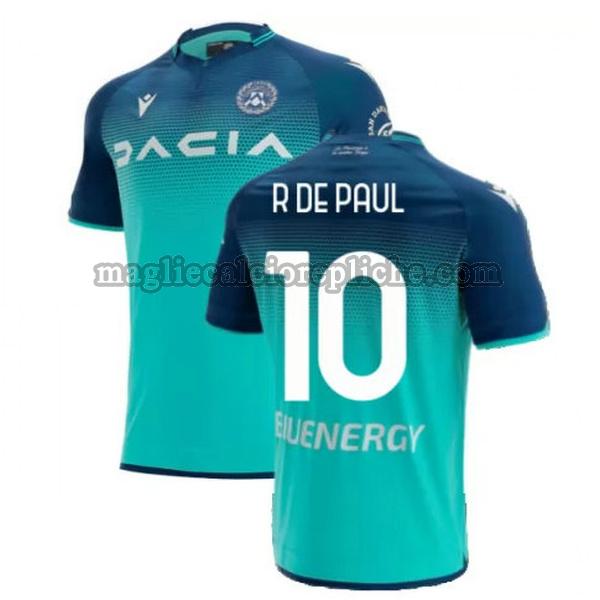 seconda maglie calcio udinese 2021 2022 r de paul 10 verde