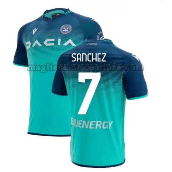 seconda maglie calcio udinese 2021 2022 sanchez 7 verde