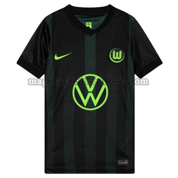 seconda maglie calcio vfl wolfsburg 2024 2025 thailandia nero