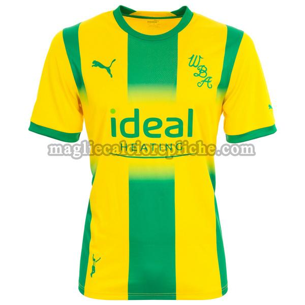 seconda maglie calcio west bromwich 2022 2023 thailandia giallo verde