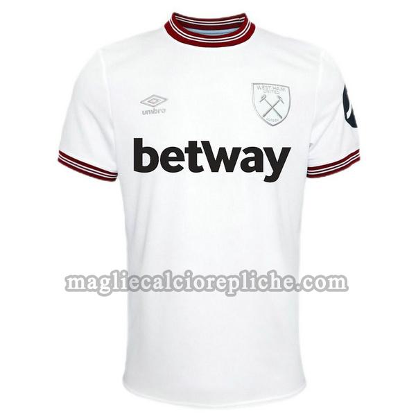 seconda maglie calcio west ham 2023 2024 bianco