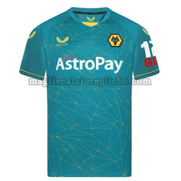 seconda maglie calcio wolverhampton 2022 2023 thailandia verde