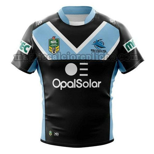 seconda maglie rugby calcio cronulla sharks 2018 nero