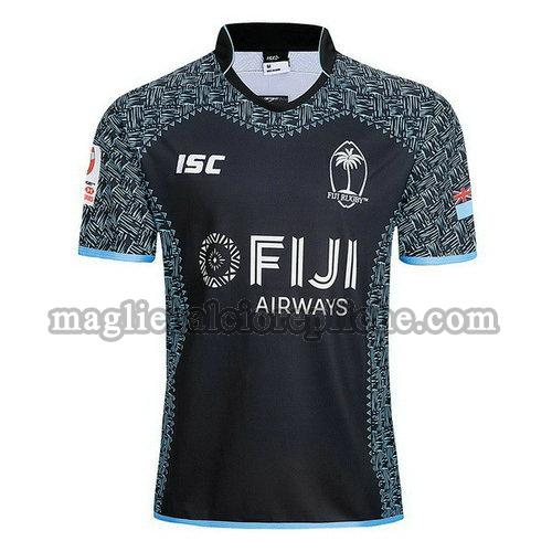 seconda maglie rugby calcio fiji 2018-2019 nero